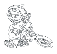 A coloring page of rocket power